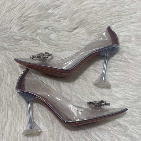 New Amina Muaddi Rosie glass pointed toe pump size 39.5EU - Picture 4 of 15